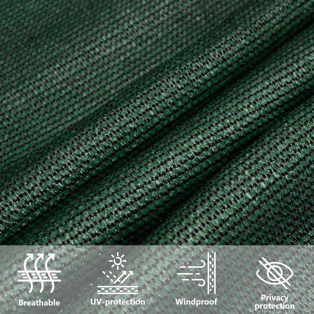 Sunshade Sail 160 g/m² Dark Green 3.6x3.6 m HDPE