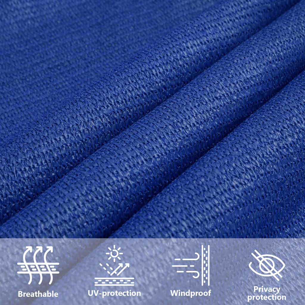 Sunshade Sail 160 g/m² Rectangular Blue 6x7 m HDPE