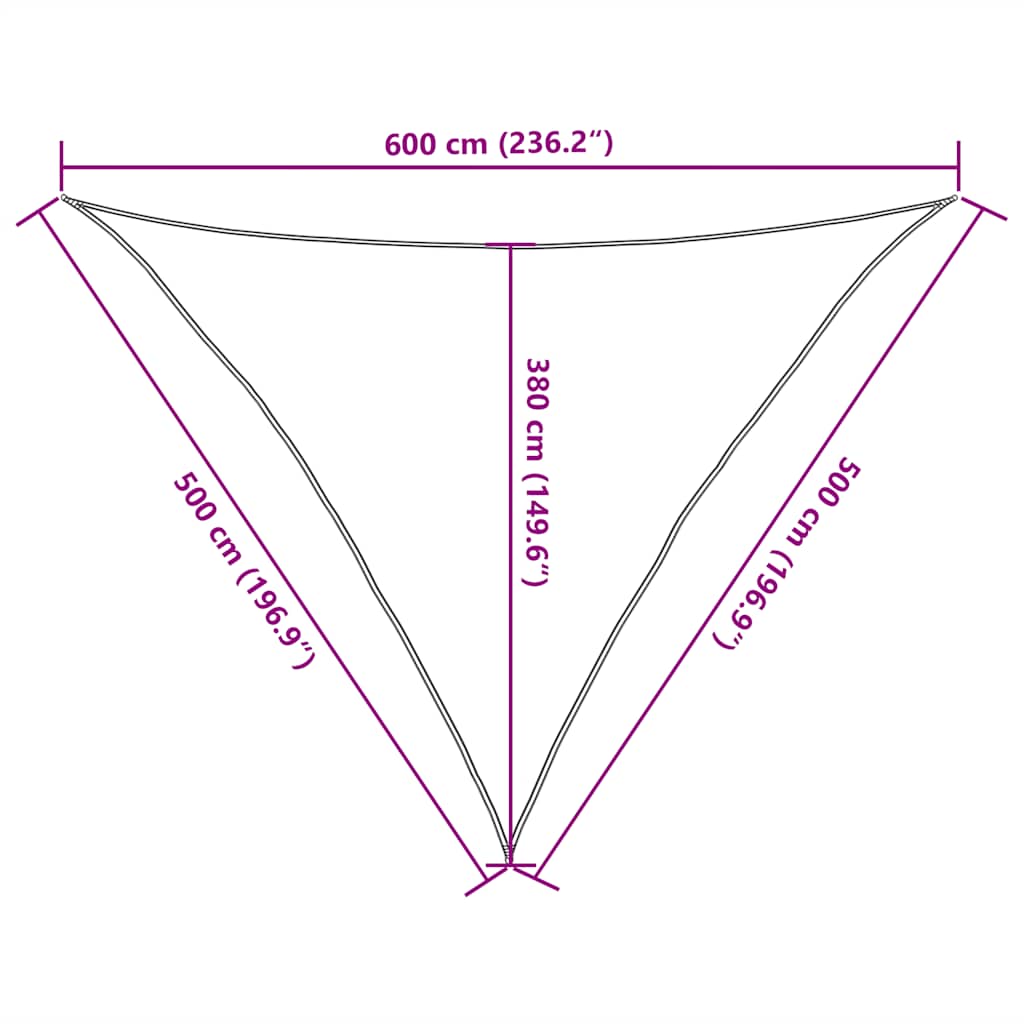 Sunshade Sail | Blue | 100% High-density polyethylene (HDPE) | Large
