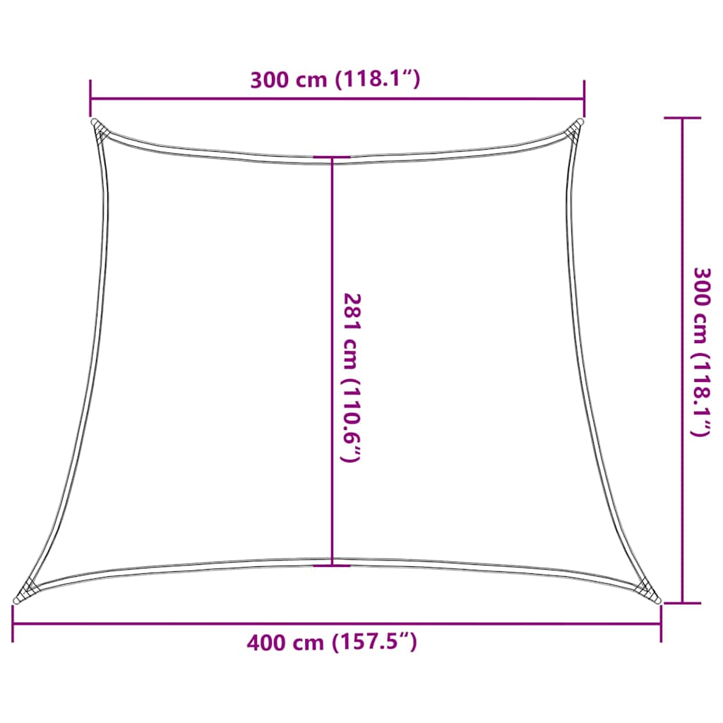 Sunshade Sail 160 g/m² Trapezium Blue 3/4x3 m HDPE