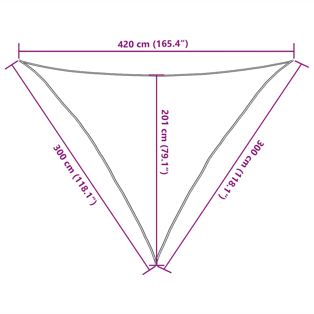 Sunshade Sail 160 g/m² Yellow 3x3x4.2 m HDPE