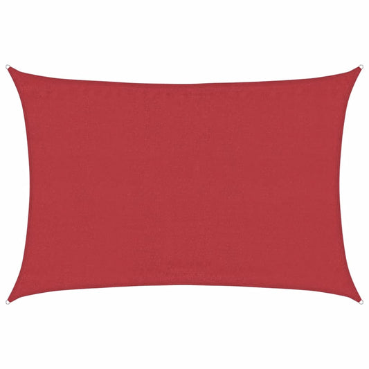 311629 vidaXL Sunshade Sail 160 g/m² Red 4x6 m HDPE