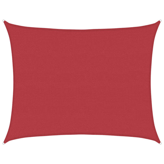 311635 vidaXL Sunshade Sail 160 g/m² Red 6x8 m HDPE
