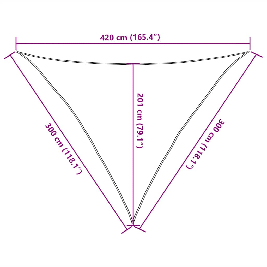 Sunshade Sail 160 g/m² Red 3x3x4.2 m HDPE