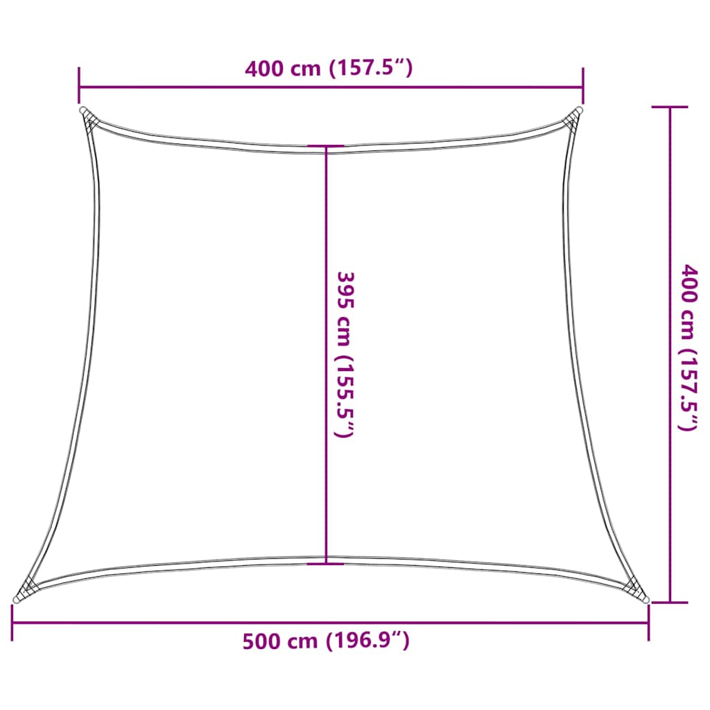 Sunshade Sail 160 g/m² Red 4/5x4 m HDPE