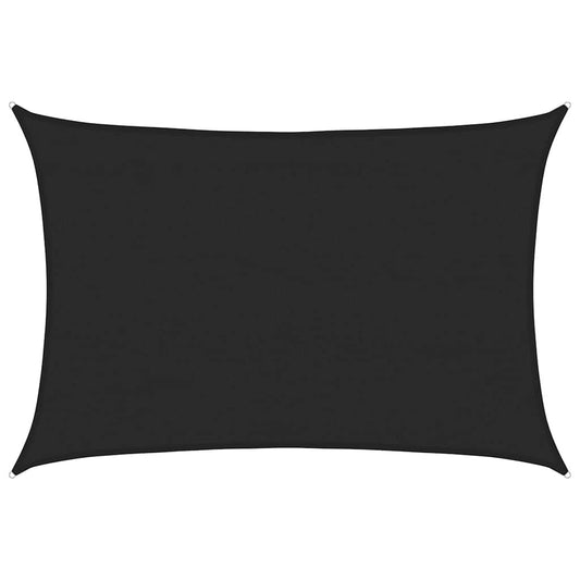 Sunshade Sail 160 g/m² Black 4x5 m HDPE