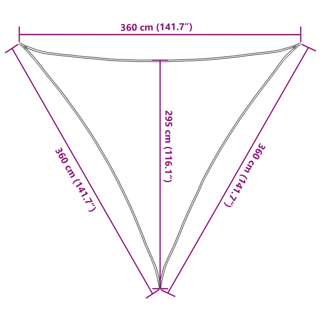 Sun Sail | Black | HDPE (high-density polyethylene) | 3.6m sides