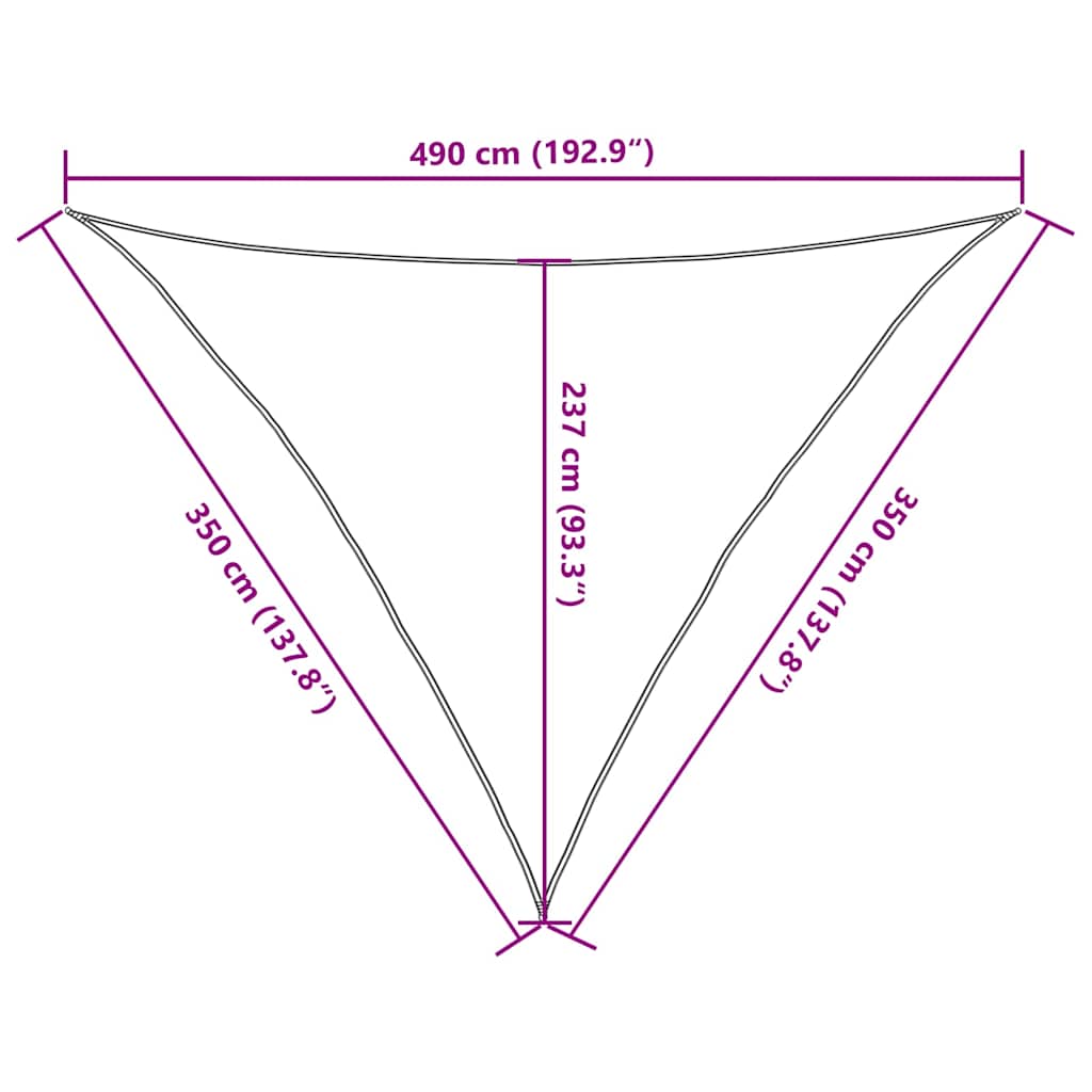 Sun Sail | Black | High-Density Polyethylene (HDPE) | 3.5x3.5x4.9 m
