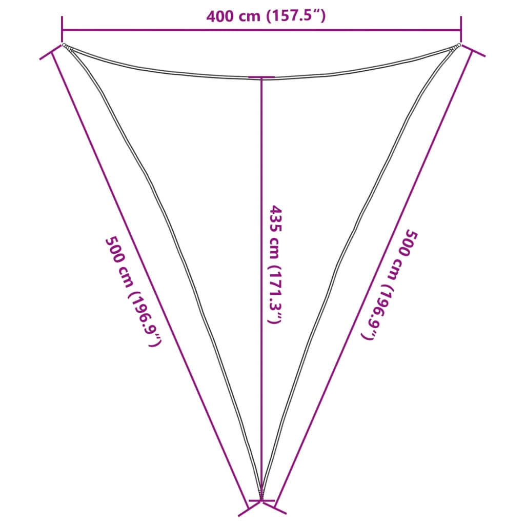 Sun Sail | Black | High-density polyethylene (HDPE) | 4x5x5 metres