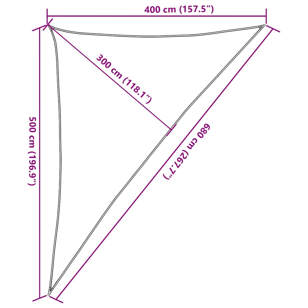 Sun Sail | Black | High-Density Polyethylene (HDPE) | 4 x 5 x 6.8 meters