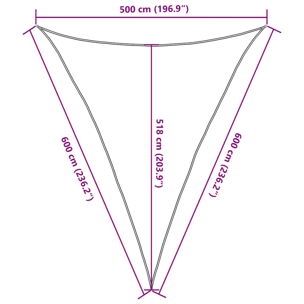 Sun Sail | Brown | HDPE (High-Density Polyethylene) | 5x6x6 m | Sun Sail