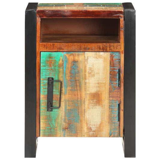 Bedside Cabinet | Natural wood with multicolour accents