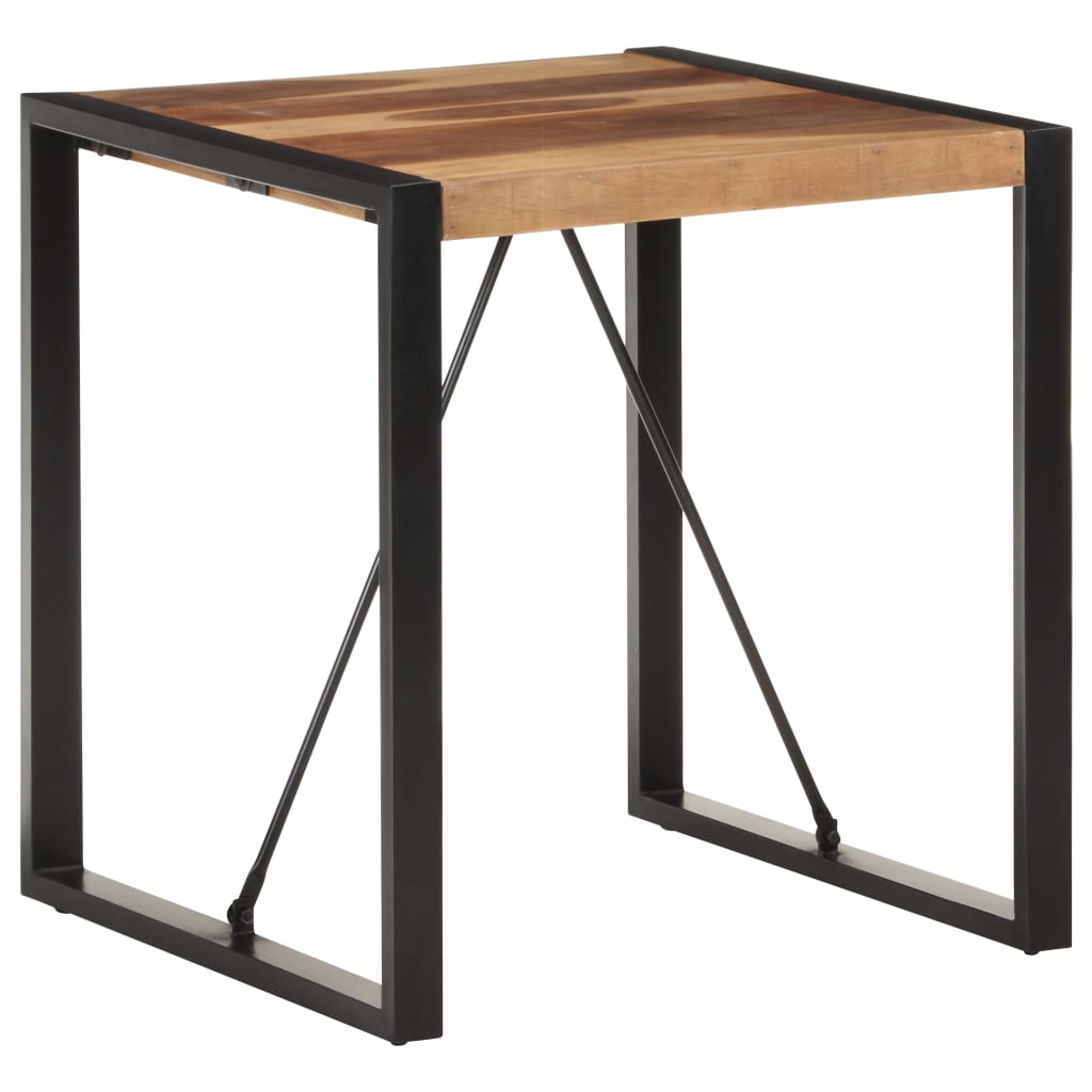 Dining Table | Acacia wood finish, Black legs | Solid Acacia wood