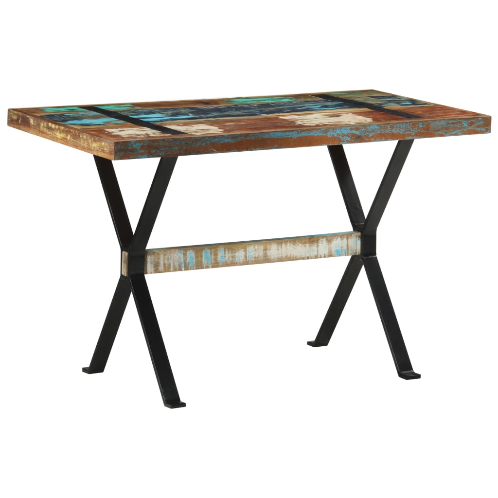 321605 vidaXL Dining Table 120x60x76 cm Solid Reclaimed Wood