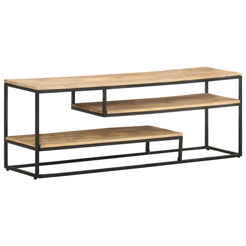 TV Cabinet | Brown | Rough Mango Wood | 130 cm | TV Cabinet | Rectangular