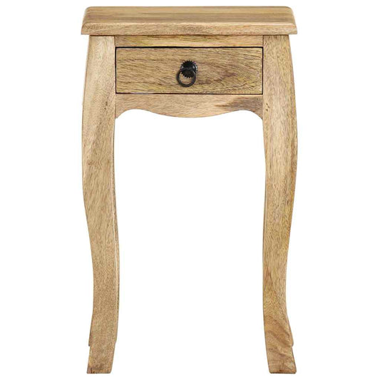 Bed Cabinet | Natural Brown | Solid Mango Wood | Compact | Bed Cabinet