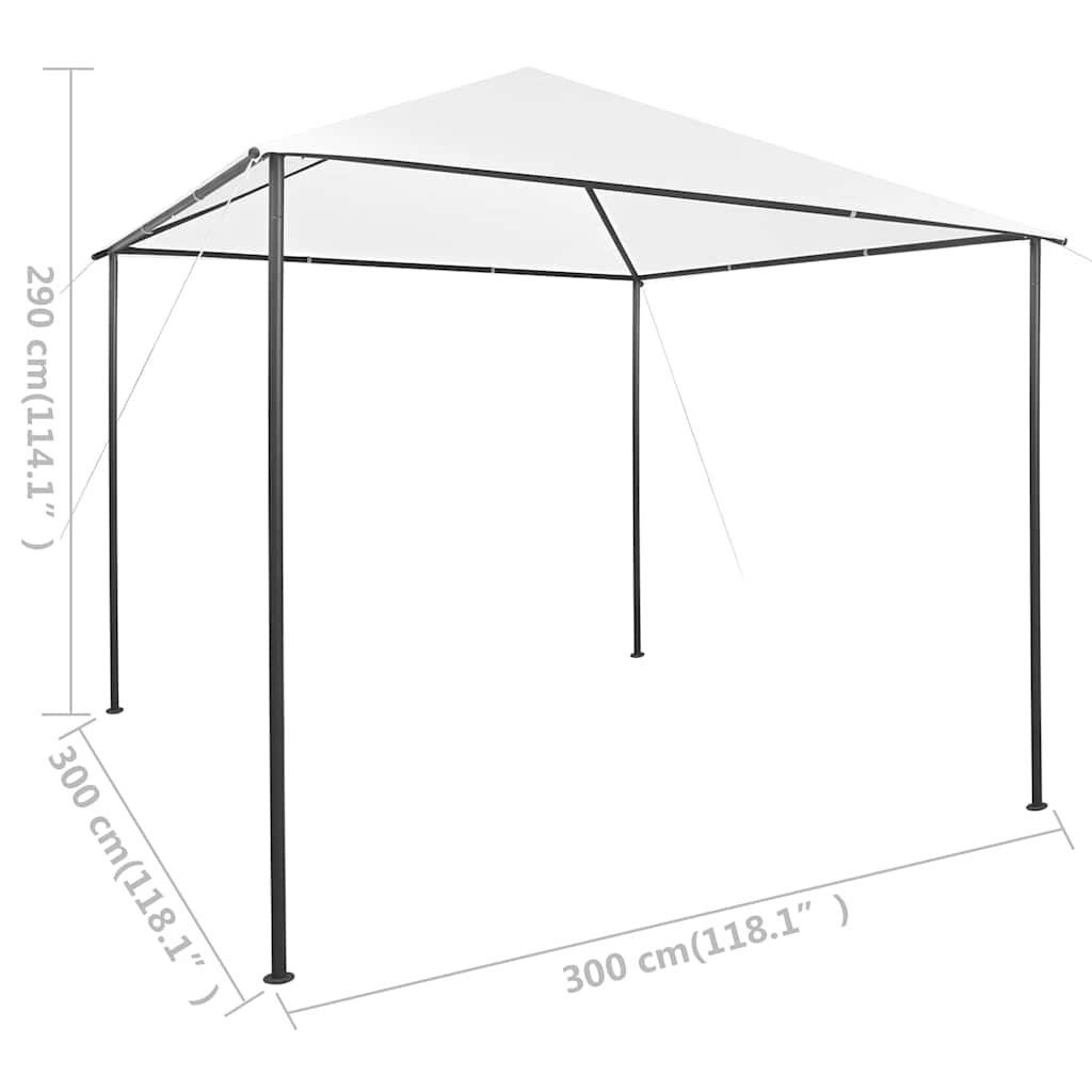 Gazebo | White | Steel, Oxford fabric | Large | UV-resistant materials