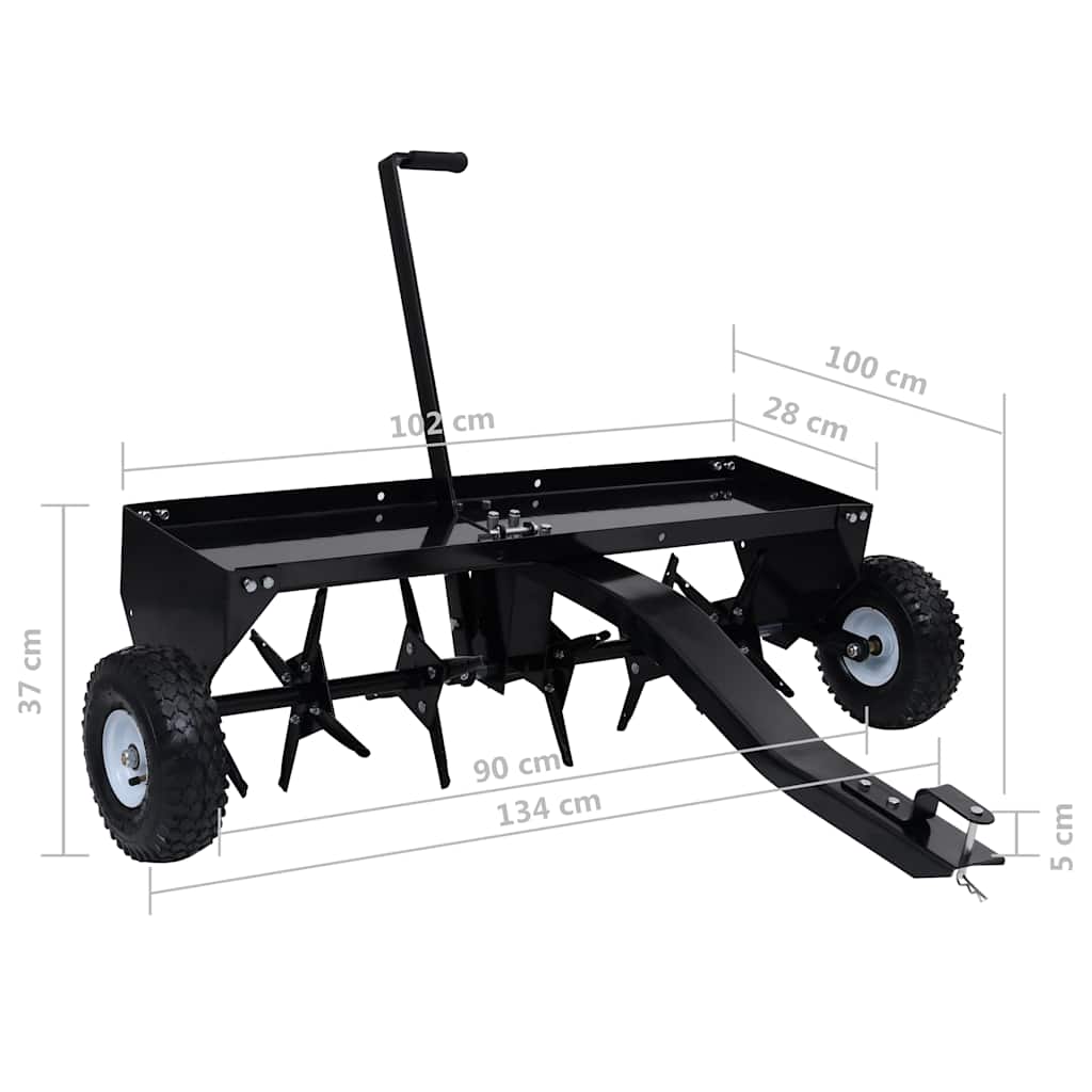 Lawn Aerator | Black | Steel | Large | Lawn Aerator | Rectangular