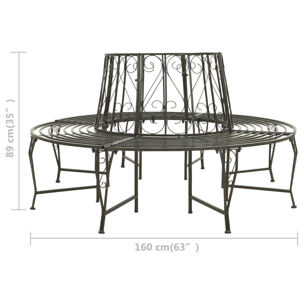 Tree benches 1-Seater Ø 62.99 x 35.04 in Steel