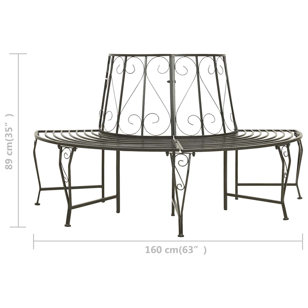 Tree benches 1-Seater Ø 160 x 89 cm Steel