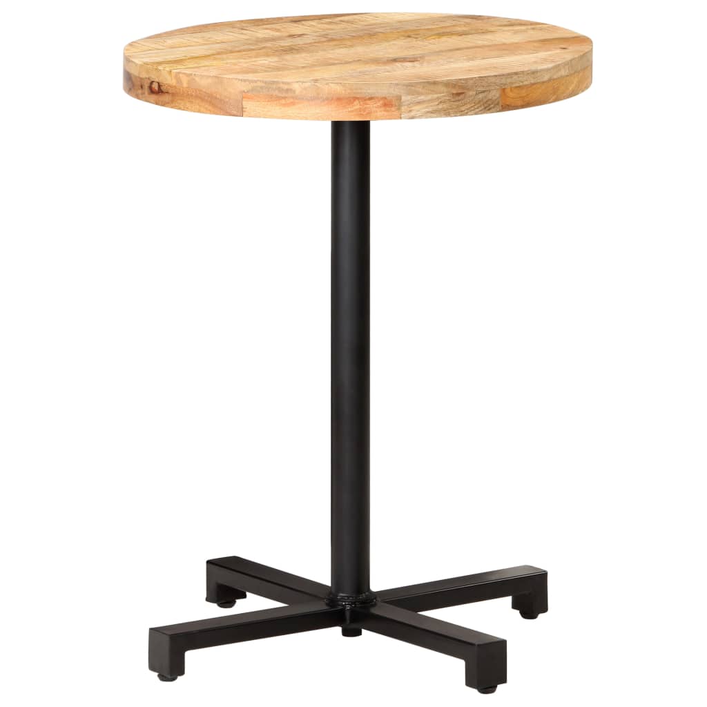 Bistro Table | Natural Mango Wood, Black | Rough Mango Wood, Iron | Small
