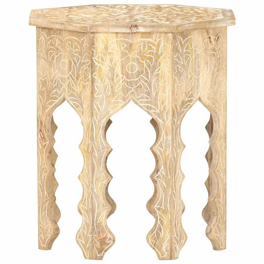 Side Table | Whitewashed wood | Solid mango wood | Medium