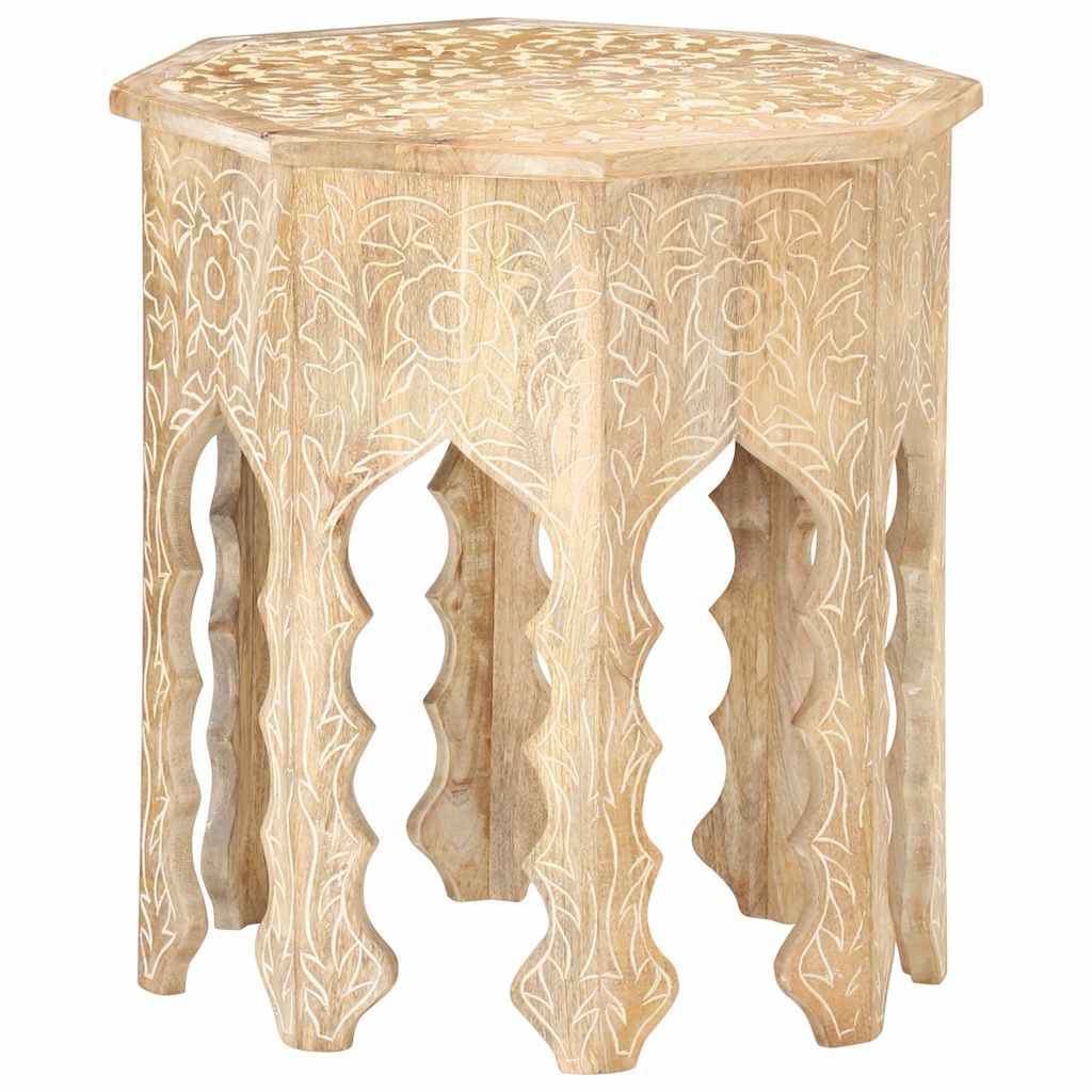Side Table | Whitewashed wood | Solid mango wood | Medium