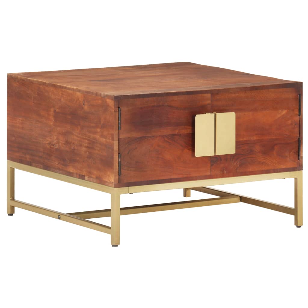Coffee Table | Honey brown | Solid acacia wood, iron | 67x67x45 cm