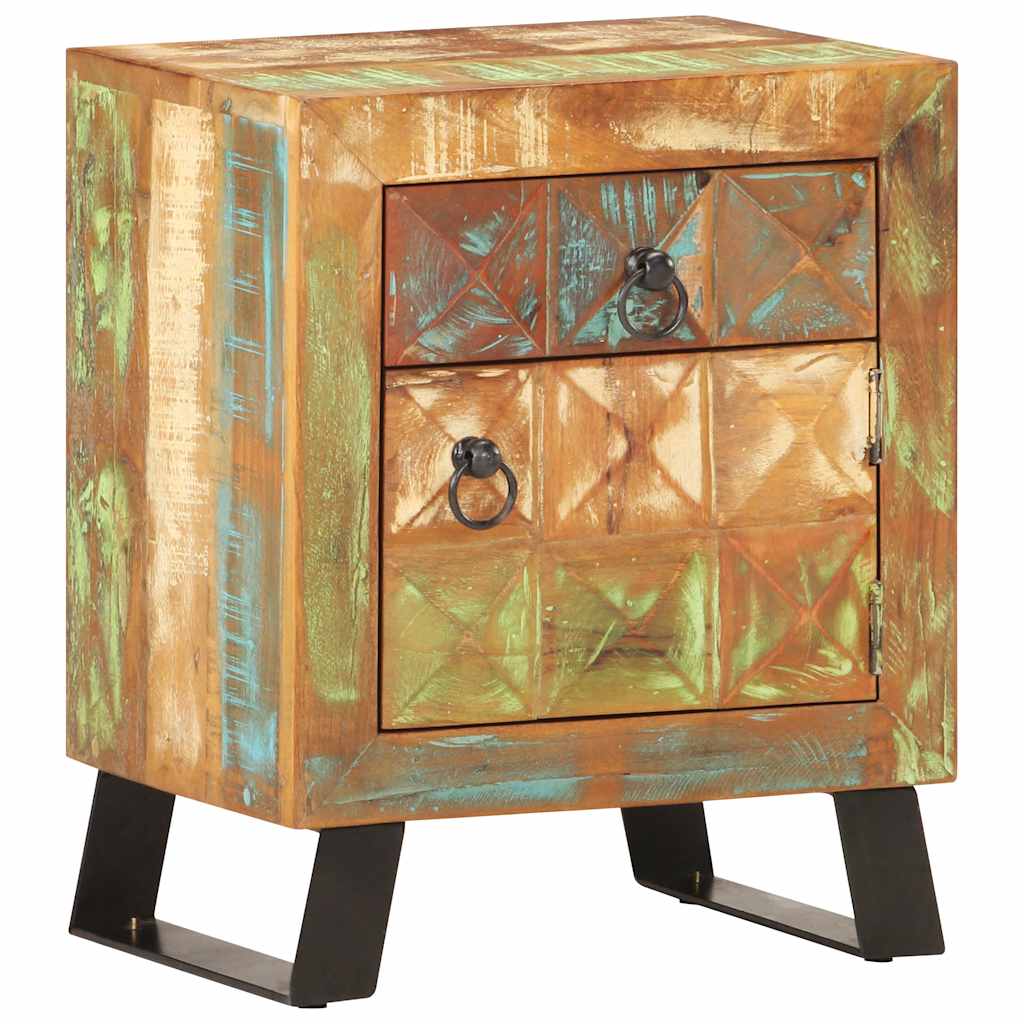 Bedside Cabinet | Mixed colours of reclaimed wood | Solid reclaimed wood