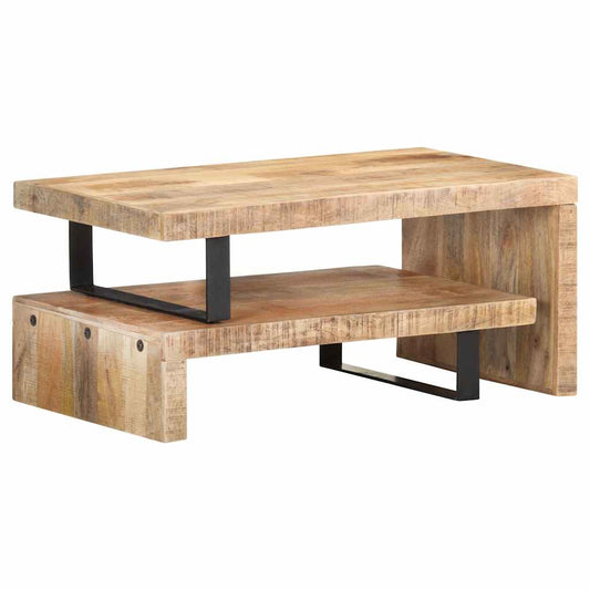 Coffee Table | Natural | Solid Mango Wood, Powder-Coated Iron | Standard