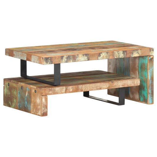 Coffee Table Multicolour Solid reclaimed wood, powder-coated iron