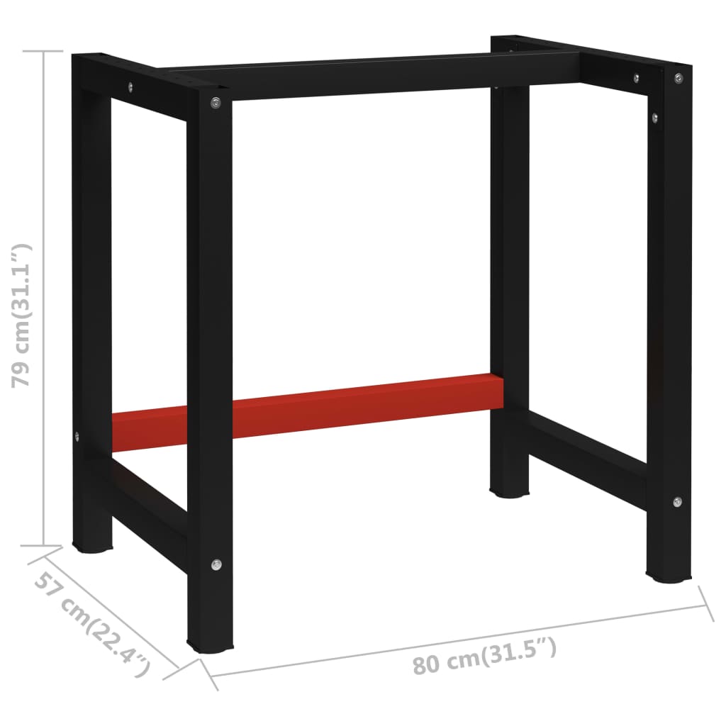 Metal Frame | Black and Red | Metal with powder coating