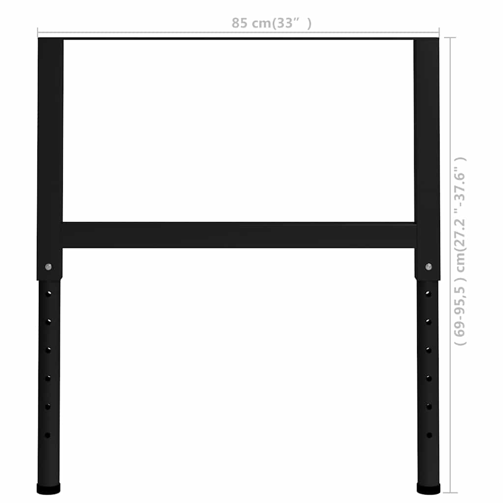 Metal Frame | Set of 2 | Black | Powder-coated metal | Adjustable