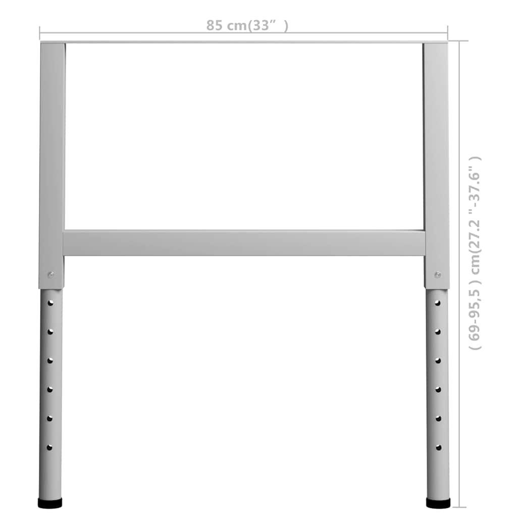 Metal Frame | Set of 2 | Grey | Powder-coated metal | Adjustable