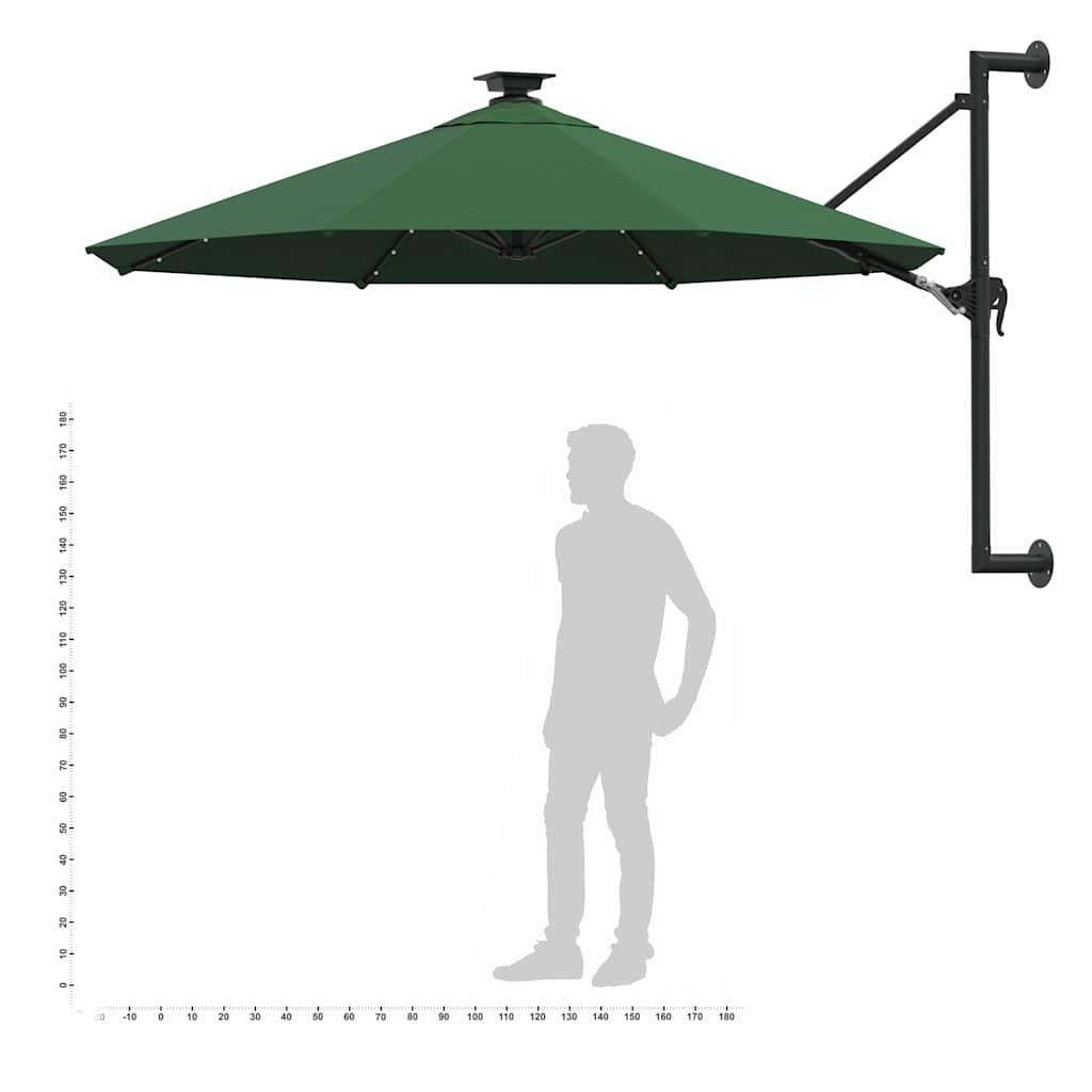 Garden Parasol | Green | Polyester | Large | Tiltable | Garden Parasol