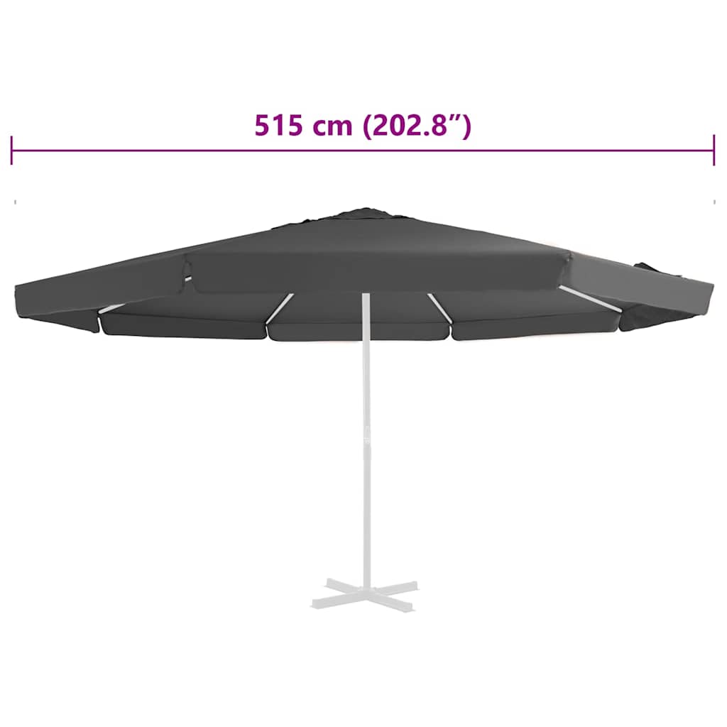 Replacement Fabric | Anthracite | 100% polyester | 500 cm diameter