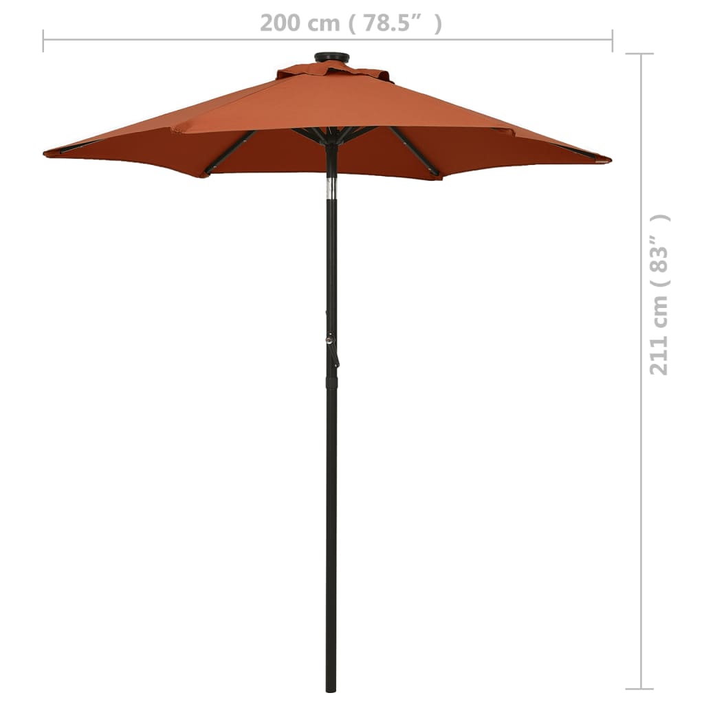 Garden Parasol | Terracotta and Dark Grey