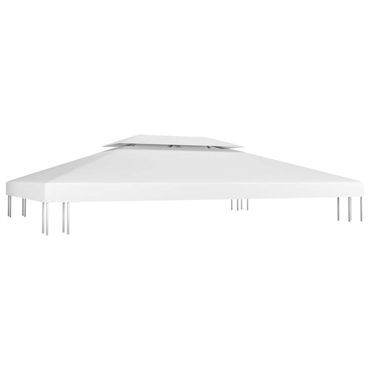 2-Tier Gazebo Top Cover 310 g/m² 4x3 m White