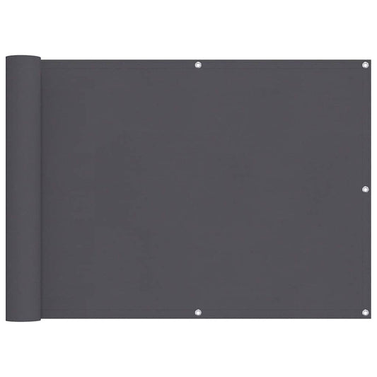 Balcony Screen Anthracite 75x500 cm Oxford Fabric