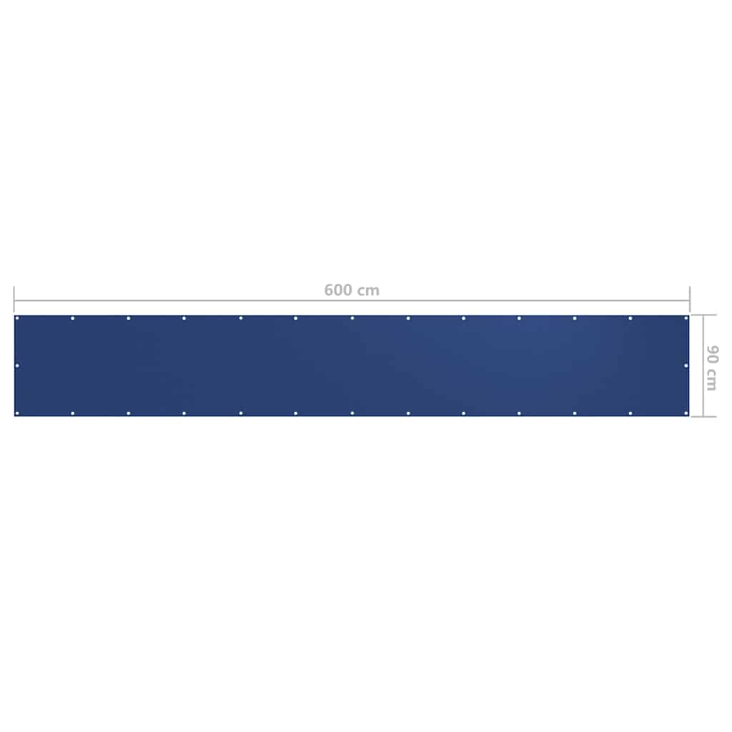 Balcony Screen Blue 90x600 cm Oxford Fabric