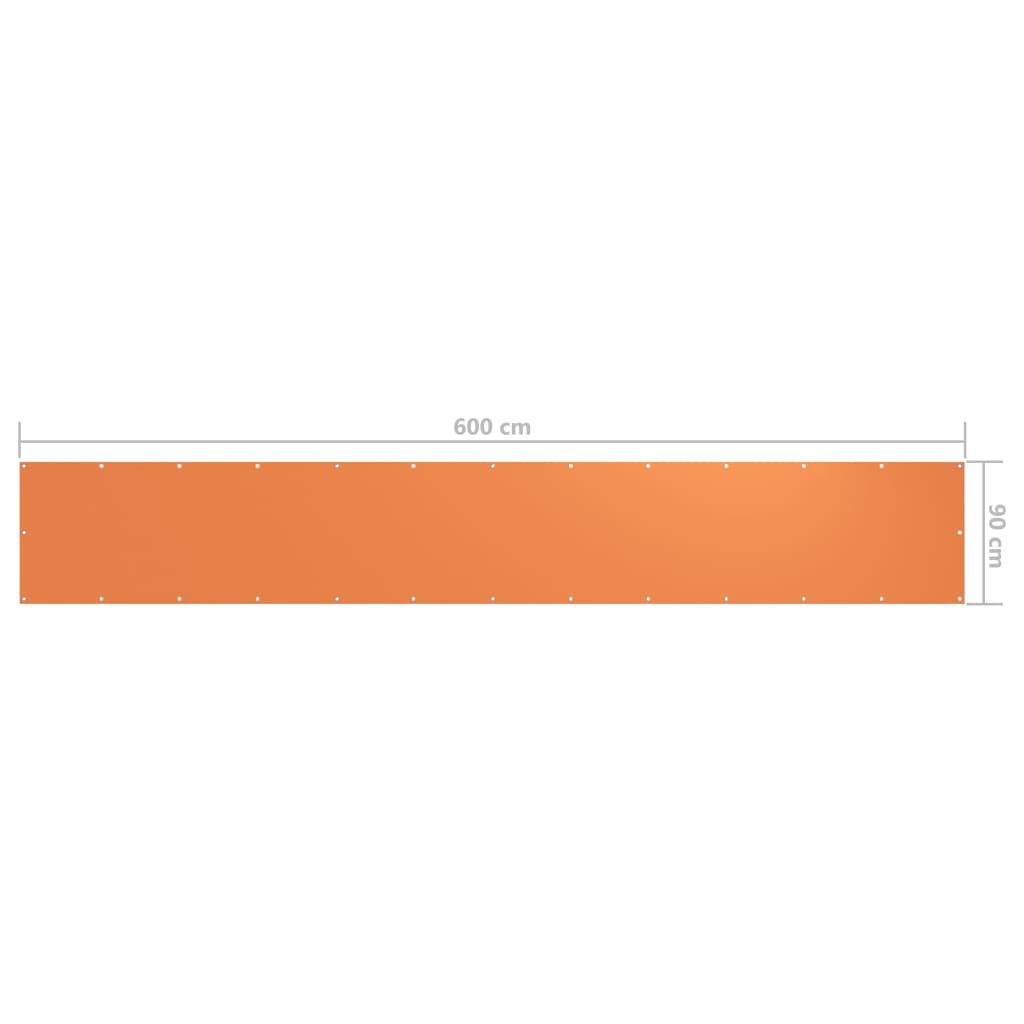 Balcony Screen Orange 90x600 cm Oxford Fabric
