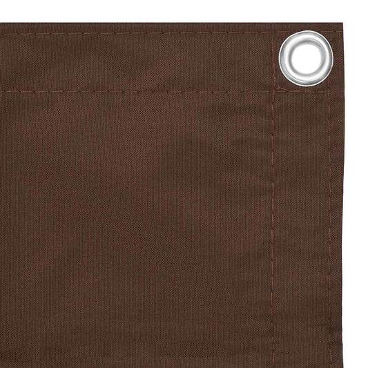 135074 vidaXL Balcony Screen Brown 90x500 cm Oxford Fabric