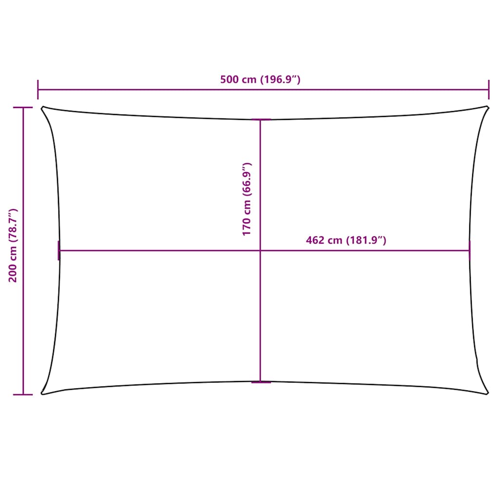 Sunshade Sail Oxford Fabric Rectangular 2x5 m Terracotta