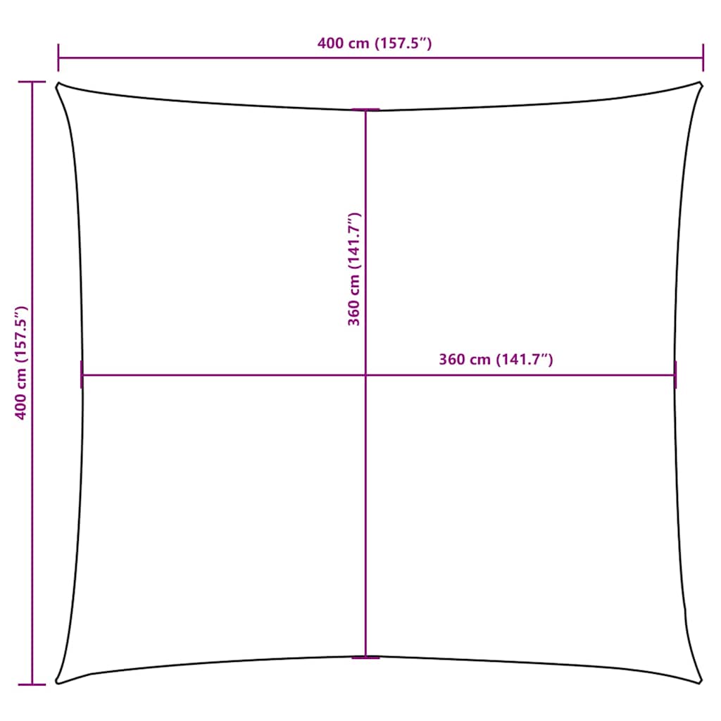 Sunshade Sail Oxford Fabric Square 4x4 m Taupe