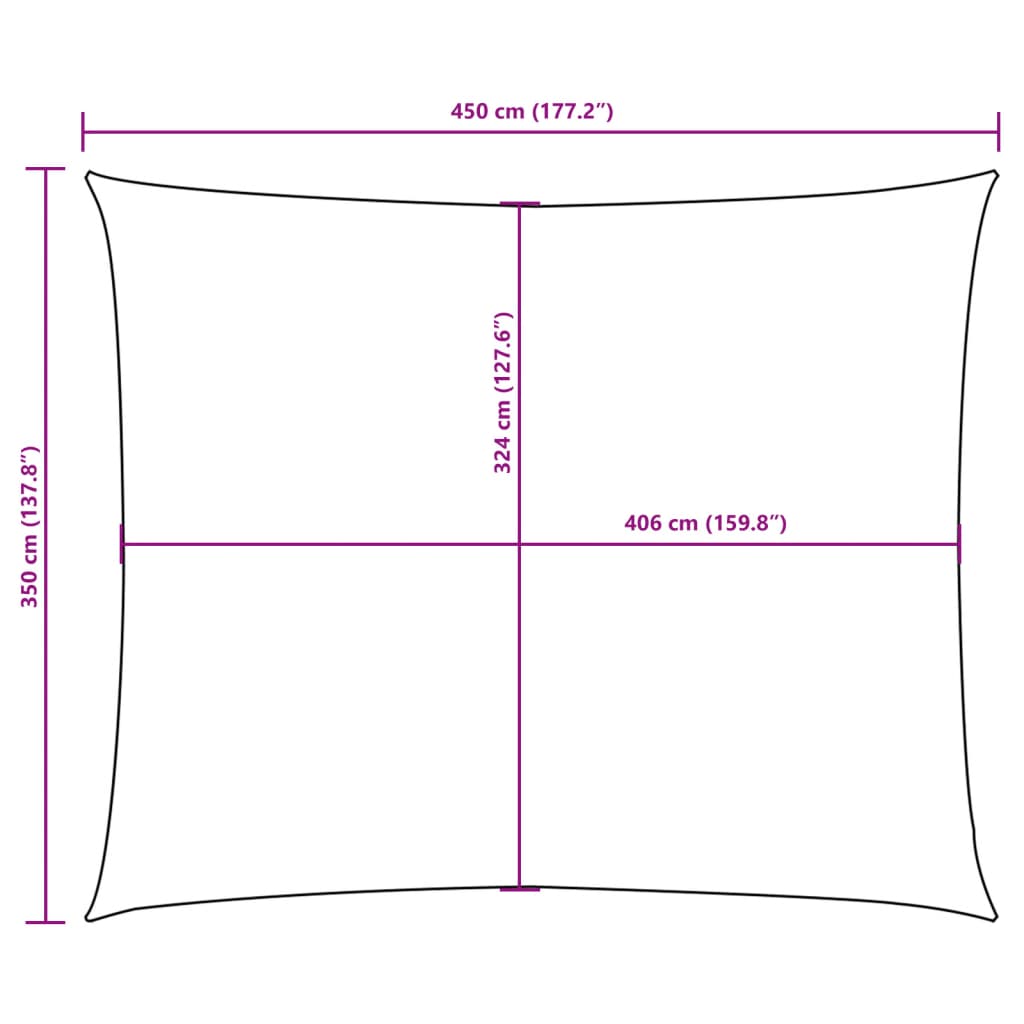 Sunshade Sail Oxford Fabric Rectangular 3.5x4.5 m Taupe