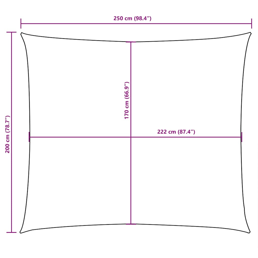Sunshade Sail Oxford Fabric Rectangular 2x2.5 m Dark Green