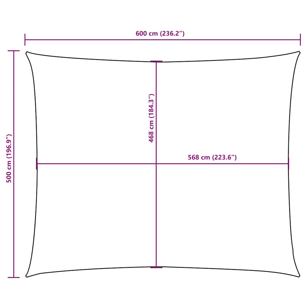 Sunshade Sail Oxford Fabric Rectangular 5x6 m Dark Green