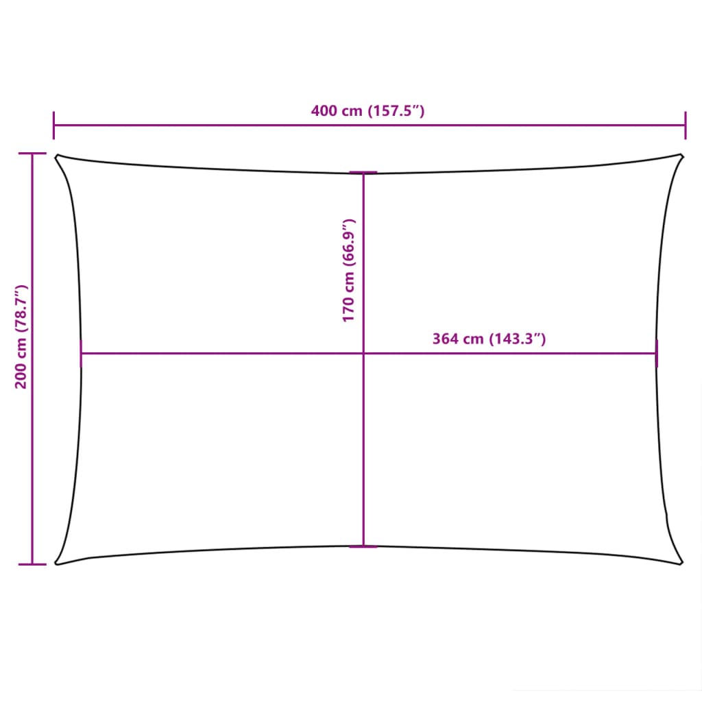 Sunshade Sail Oxford Fabric Rectangular 2x4 m Blue