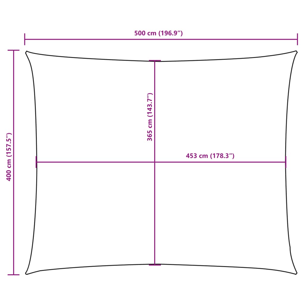 Sunshade Sail Oxford Fabric Rectangular 4x5 m Blue