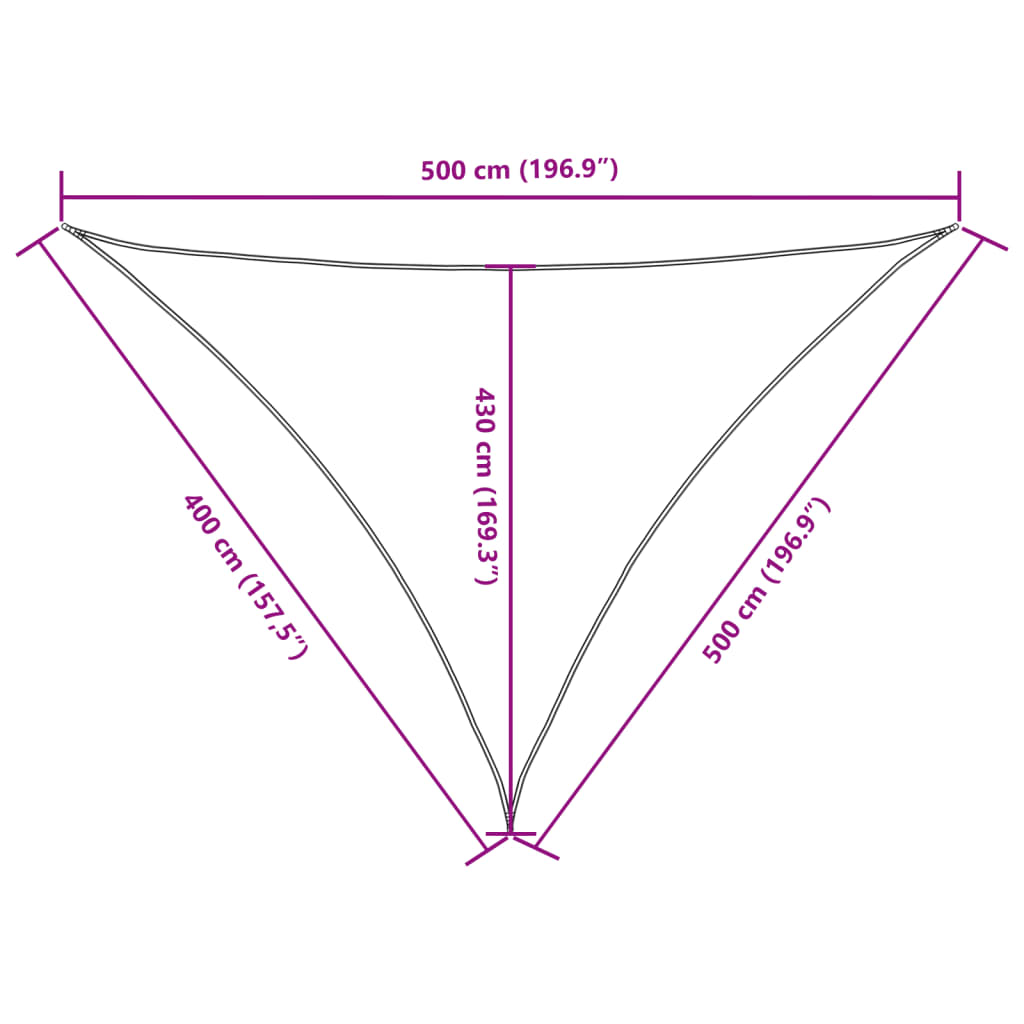 Sunshade Sail Oxford Fabric Triangular 4x5x5 m Blue